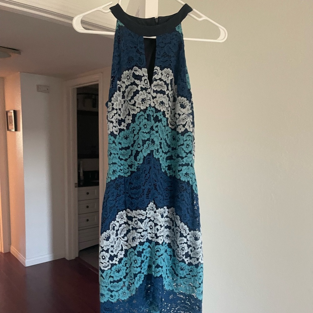 Blue Lace Dress - PERFECT for a wedding guest